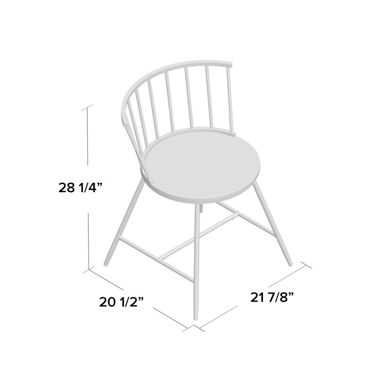 Laurel Foundry Modern Farmhouse Kennamer Metal Windsor Back Side Chair & Reviews | Wayfair